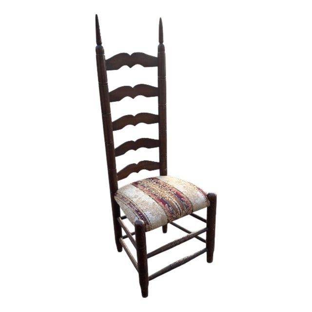 Vintage French Country Ladderback Chair For Sale