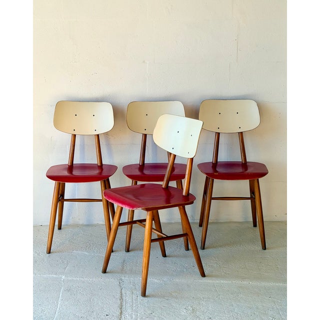 Bistro Chairs from Ton, 1960, Set of 4 For Sale - Image 16 of 18