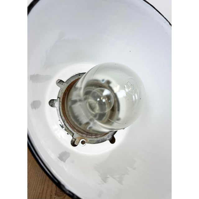 Industrial Explosion Proof Lamp with Black Enameled Shade from Elektrosvit, 1970s For Sale - Image 14 of 16