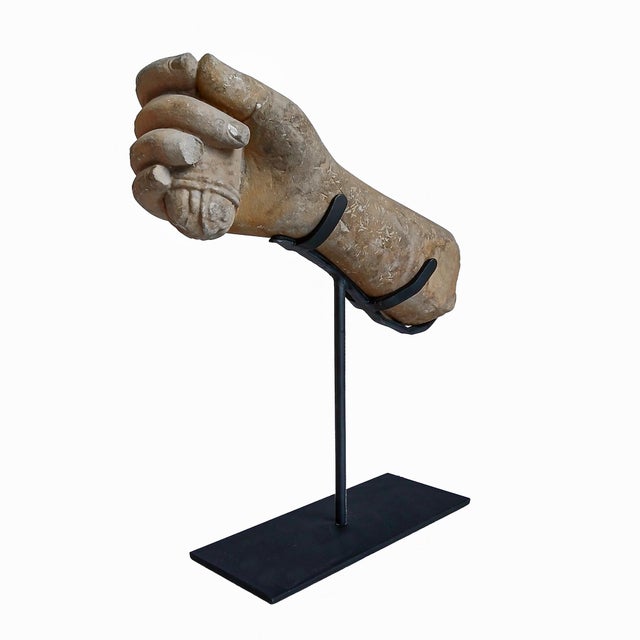 Transitional Reclaimed Khmer Sculpture Fragment, Early 20th Century For Sale - Image 3 of 17
