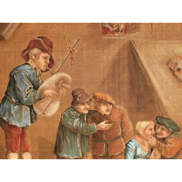 19th Century French Hand-Painted Pastoral Canvas After David Teniers For Sale In Dallas - Image 6 of 7
