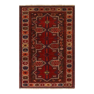 1990s Antique Baku Vintage Wool Rug - 4'2'' X 6'7'' For Sale