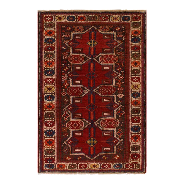 1990s Antique Baku Vintage Wool Rug - 4'2'' X 6'7'' For Sale