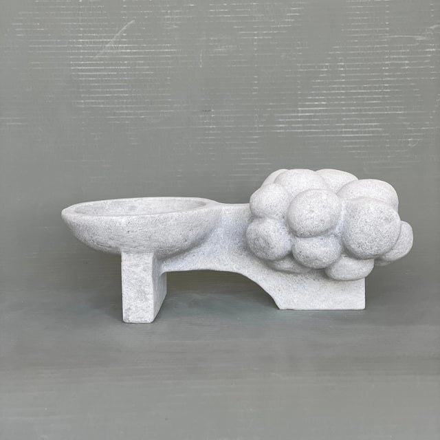 Hand Carved Marble Vessel by Tom Von Kaenel For Sale - Image 4 of 6