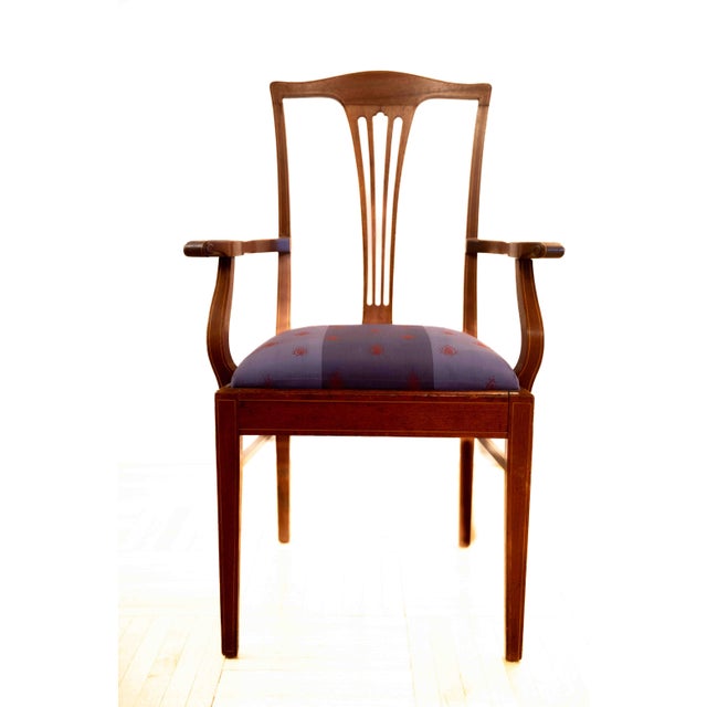 American Set of 14 Antique Early 20th-Century Dining Chairs (12 Side Chairs + 2 Armchairs) For Sale - Image 3 of 11