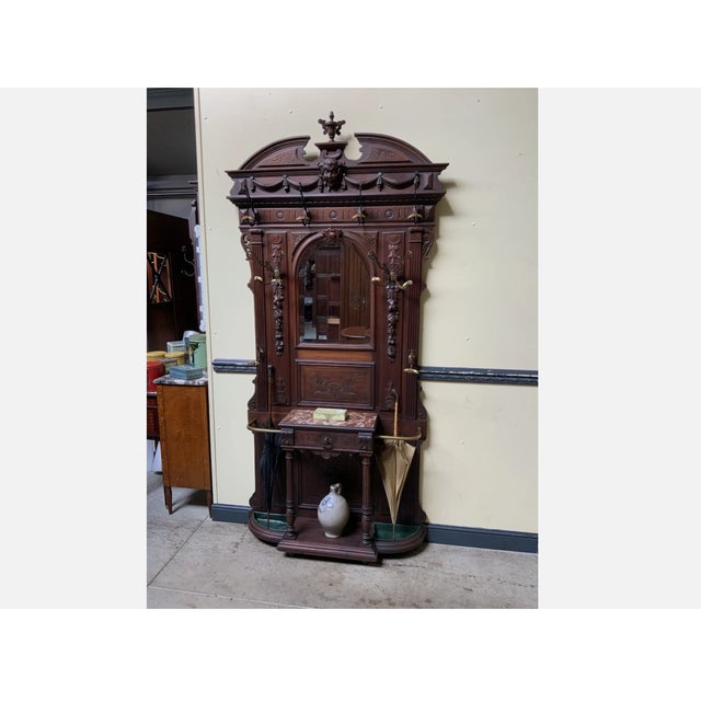 Antique Neo-Renaissance Wall Wardrobe, 1880 For Sale - Image 3 of 12