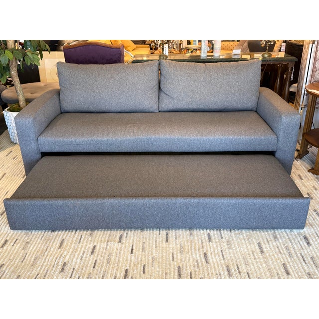 Contemporary Queen Size Room & Board Aldrich Platform Sleeper Sofa For Sale - Image 3 of 11