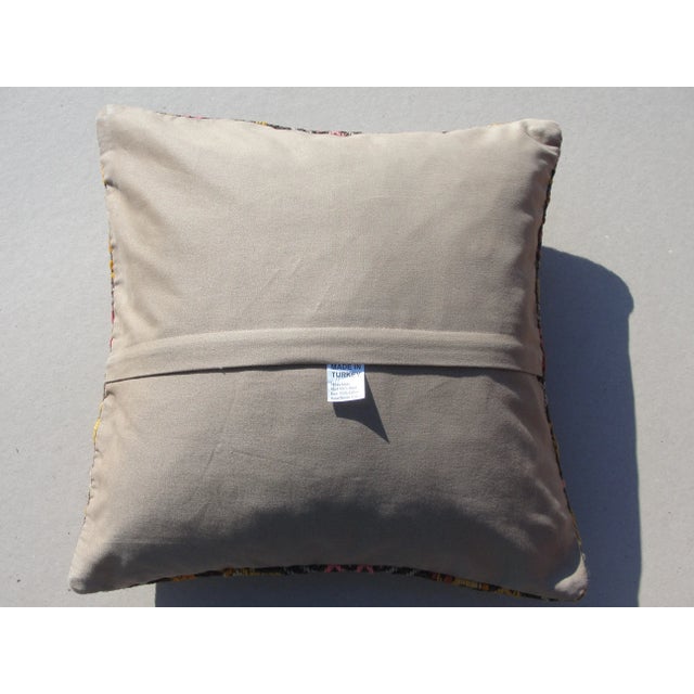 Yellow Kilim Rug Pillow Cover For Sale - Image 8 of 10