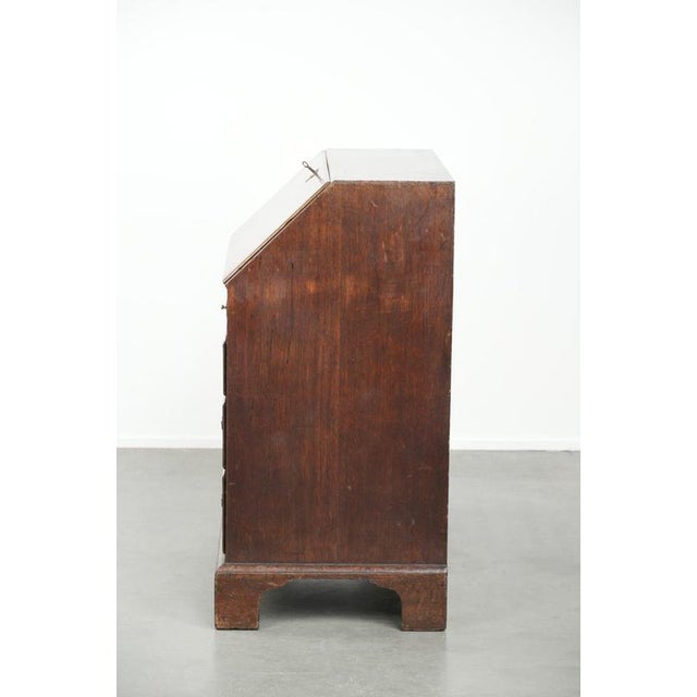 Brown Antique English Oak Secretary, 18th Century For Sale - Image 8 of 16