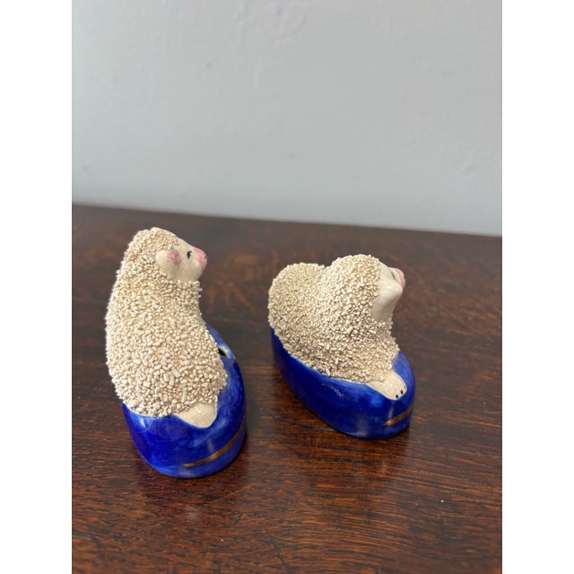 Vintage English Staffordshire Sheep Inkwells For Sale In Naples, FL - Image 6 of 9