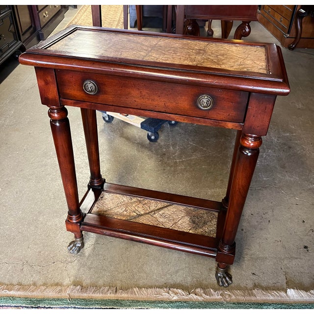 Wood Morgan Hill Theodore Alexander Marble-Top Console. For Sale - Image 7 of 12