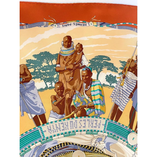 Textile Hermès Perles Du Kenya 1997 Rybalchenko Dimitri For Sale - Image 7 of 9