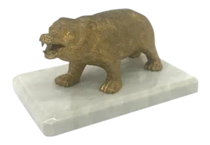 Royal Bronze Bear Figure