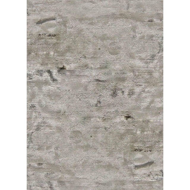 High-quality modern gray handmade wool rug by Doris Leslie Blau Size: 7'10" × 8'0" (238 × 243 cm) While creating modern...