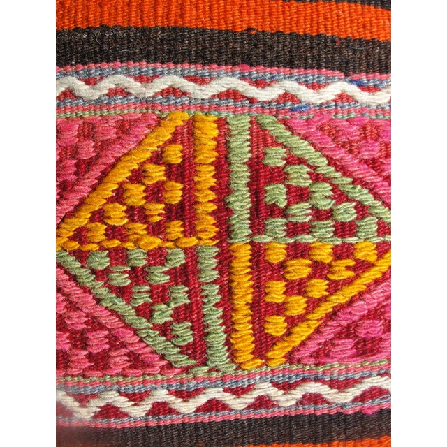 Pink Kilim Rug Pillow For Sale - Image 8 of 11