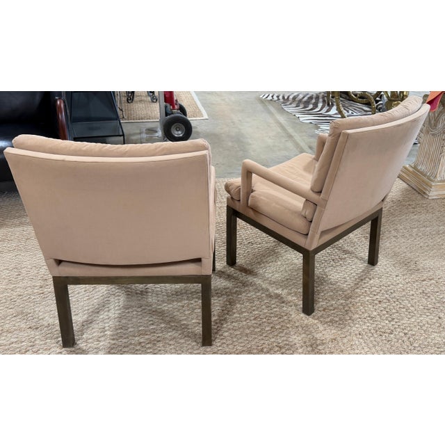 Pair Mastercraft Bronze Parsons Club Chairs, Spain, 1970s For Sale - Image 9 of 14