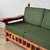 Brutalist 1970s Brutalist Carved Pine Sofa in Green Wool For Sale - Image 3 of 10
