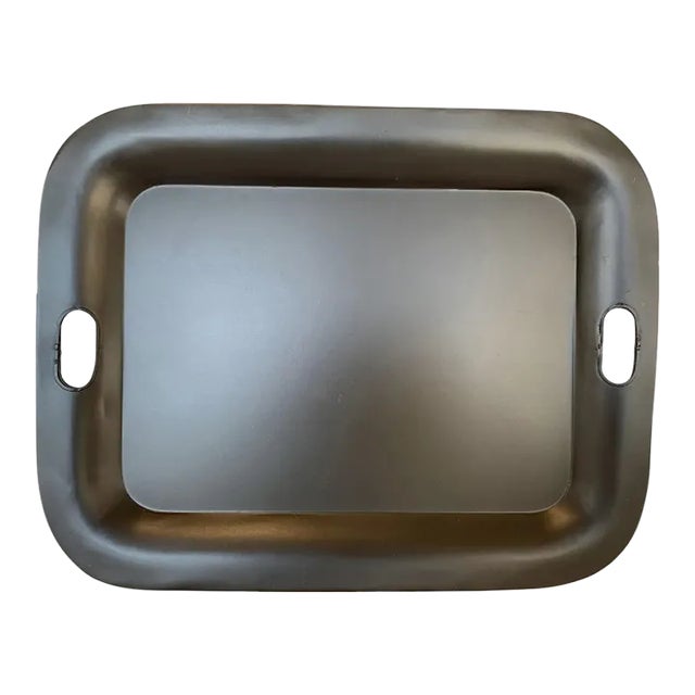 Contemporary Large Black Metal Tray Chairish