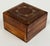 Indian Vintage Brass Inlay Hinged Wood Trinket Box For Sale - Image 3 of 8