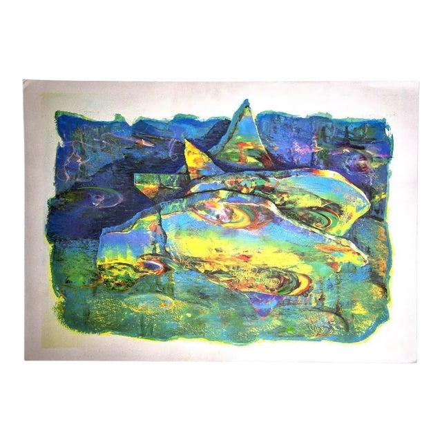 Cutolo, Abstract Landscape, Lithograph, Late 20th Century For Sale