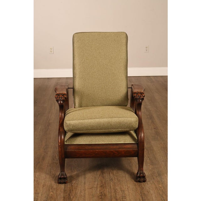 Antique Victorian Oak Morris Reclining Chair For Sale - Image 16 of 18