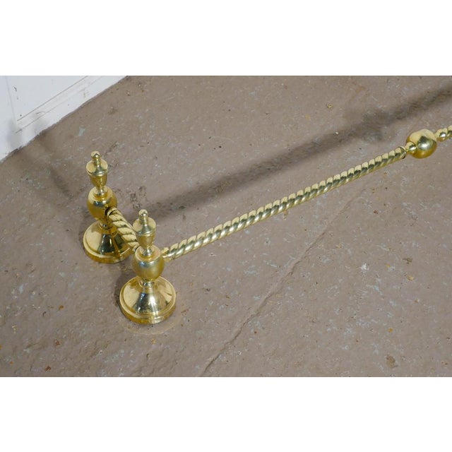 Large Rope Twisted Brass Fire Surround, 1870s For Sale - Image 4 of 7