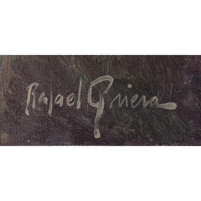 Rafael Griera, Portrait of a Lady at a Window, Oil on Canvas, Framed For Sale - Image 9 of 13