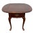 1990s Stanley Queen Anne Mahogany Drop Leaf Accent Table For Sale