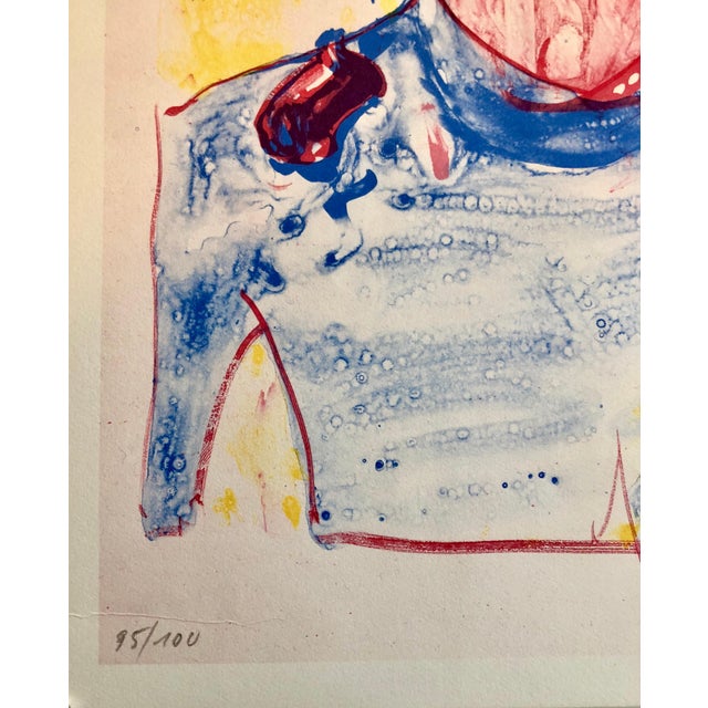 Dada André Thomkins, 1970s Modernist Swiss Colorful Surrealism Signed Dada Lithograph Andre Thomkins For Sale - Image 3 of 5