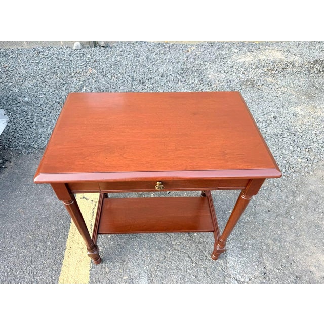 Vintage Solid Wood 1-Drawer Console Table For Sale - Image 9 of 14