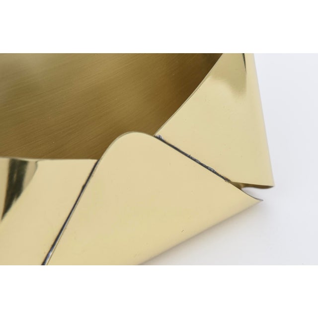 Vintage Italian Brass Envelope Letter Box Desk Accessory 1960's For Sale - Image 4 of 10