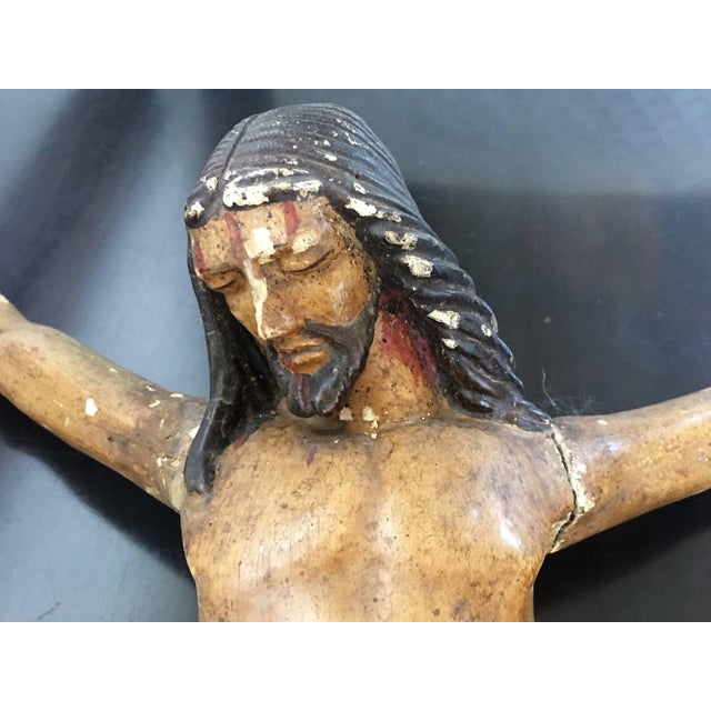 18th Century Carved Wooden Representing Christ on the Cross For Sale - Image 9 of 18