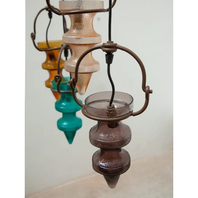 Stalactites Cascade Lamp in Colored Glass attributed to Nanny Still for Raak, 1960s For Sale - Image 10 of 11
