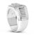 Haus of Brilliance Men's .925 Sterling Silver 1.00 Cttw Diamond Multi Row Band Ring -Size 9 For Sale - Image 4 of 6