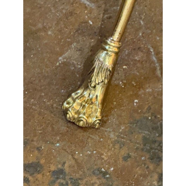 Early 21st Century Italian Jansen Manner Brass Side Table For Sale - Image 5 of 7