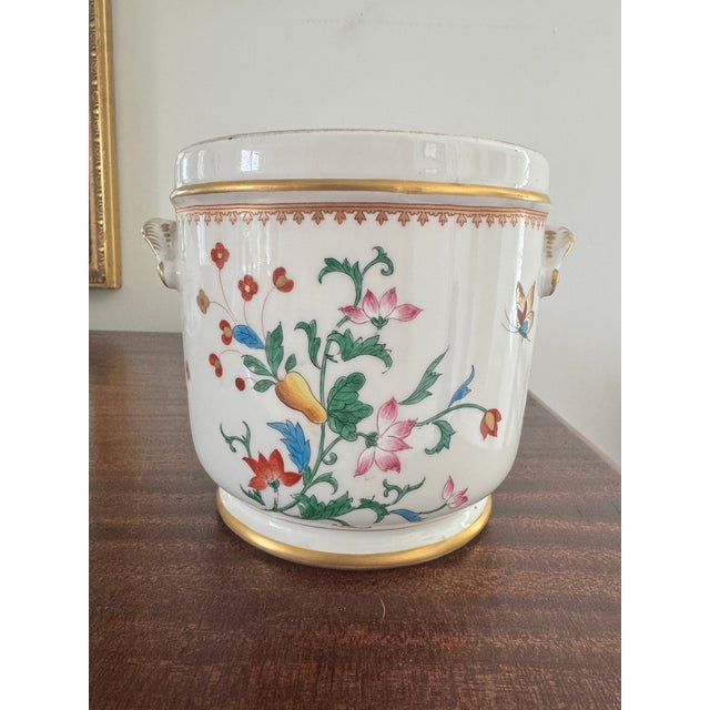 Ceramic 20th Century Porcelain De Paris Tiffany Cachepot For Sale - Image 7 of 12