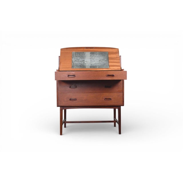 Mid 20th Century Secretary Desk / Vanity in Teak For Sale - Image 14 of 17