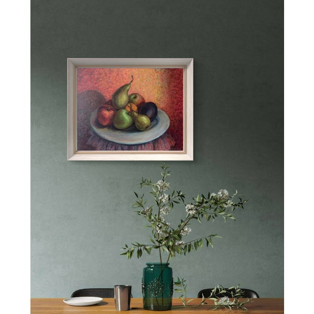 Contemporary Kateryna Perederiy Still Life With Pears – Original Acrylic Painting on Canvas For Sale - Image 3 of 8