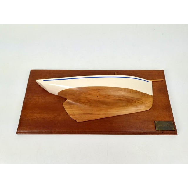 Vintage Handcrafted Half-Model Côtre De Carantec Boat by Daniel Guyomarch, 1990s For Sale - Image 3 of 11