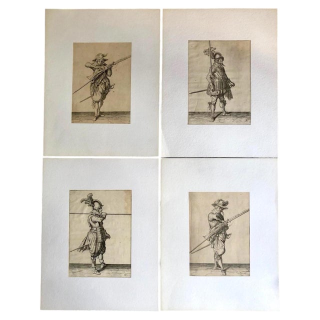 Jacob De Ghein, Soldiers with Medieval Weapons, Etchings, 1607, Set of 4 For Sale - Image 10 of 10