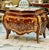 2020s French Rococo Marble Top Dresser With Hand-Carved Wood Frame, Two Spacious Drawers & Hand-Gilded Gold Leaf Details For Sale - Image 5 of 5