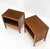 Wood Pair Finished Back Danish Mid Century Modern One Drawer Walnut Night Stands MINT For Sale - Image 7 of 18