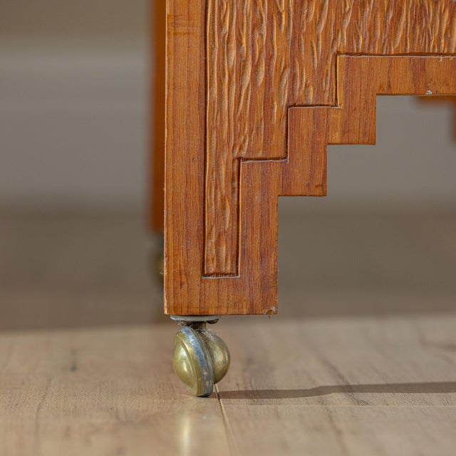 Mid-20th Century Hand-Carved New Mexico Pine Side Table in the Wpa Tradition For Sale - Image 9 of 13