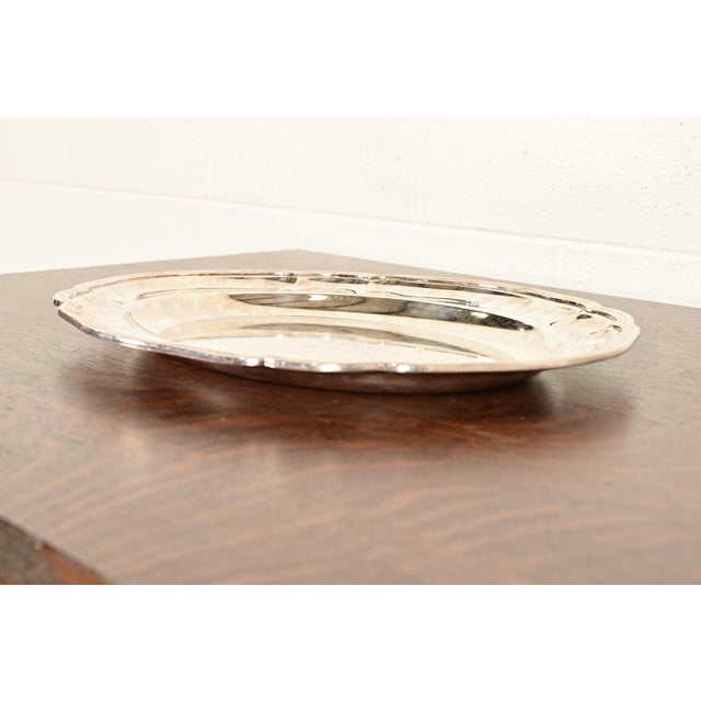 Tiffany and Co. Tiffany & Co. Antique English Victorian Silverplate Serving Tray For Sale - Image 4 of 10
