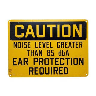 Noise Level Caution Sign For Sale