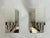 Silver Pair of Marian Jamieson "Six of One" Nickel Wall Sconces With Frosted Glass For Sale - Image 8 of 17