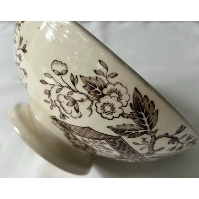 Ceramic Antique Wedgwood Beatrice Brown Transferware Bowl For Sale - Image 7 of 8