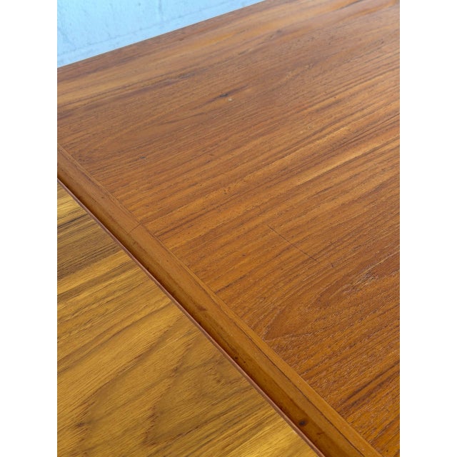 1960s Am Teak Extendable Dining Table With Two Pull-Out Leaves Danish Mid-Century Modern 1960s For Sale - Image 5 of 14