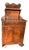Vintage Rustic Dark Pine Wood Chiffonier Cabinet W/ Scrolled Top - Shelf & Drawer For Sale