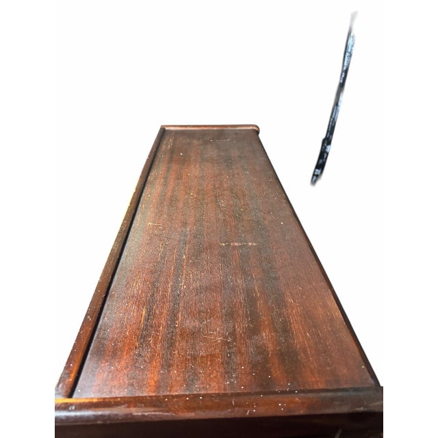 1930s Antique Mahogany Macey 4 Stack Lawyers Bookcase With Drawer For Sale - Image 5 of 9